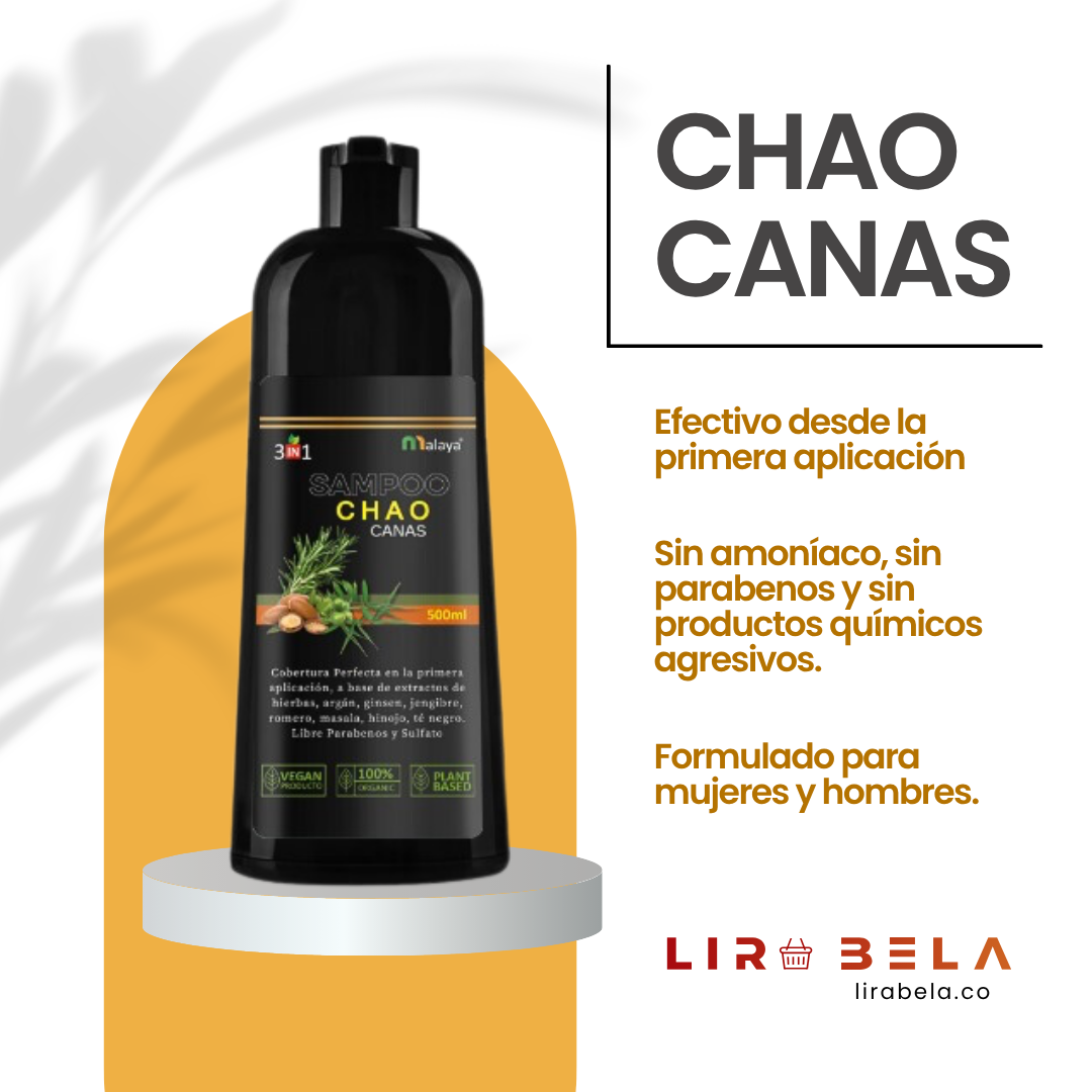 🌿 Shampoo CHAO CANAS – Shampoo vegano, 100% orgánico y a base de plantas