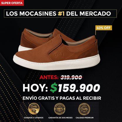 MOCASÍN VLZ CUERO GENUINO PARA HOMBRE